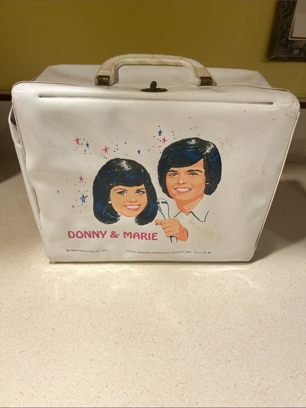 White Donny & Marie Vintage Graphic Carry Bag